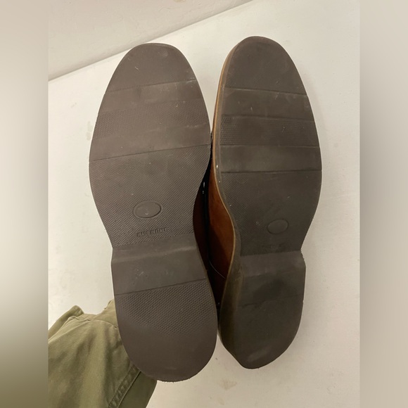 SAKS FIFTH AVENUE Made in Italy Apron Toe Drake Derby in Cognac Size 9 M - Picture 5 of 7